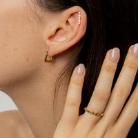 Curious Curator Harper 14K Gold Vermeil Huggies