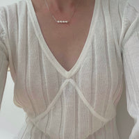 Curious Curator Poppy 925 Sterling Silver Pearl Necklace