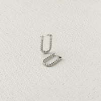 Curious Curator Luna 925 Sterling Silver Huggie Earrings