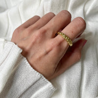 Curious Curator Mia 14K Gold Vermeil Adjustable Molten Ring