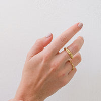 Curious Curator Mia 14K Gold Vermeil Adjustable Molten Ring
