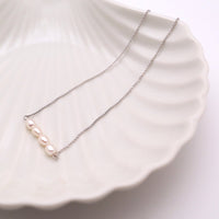 Curious Curator Poppy 925 Sterling Silver Pearl Necklace