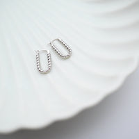 Curious Curator Luna 925 Sterling Silver Huggie Earrings