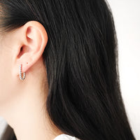 Curious Curator Luna 925 Sterling Silver Huggie Earrings